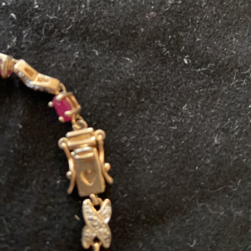 Genuine Ruby & Silver 925 Bracelet - image 5